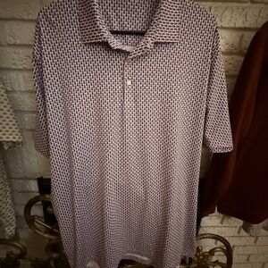 Peter Millar Summer Comfort Polo Shirt Skull & Pineapple Print XL